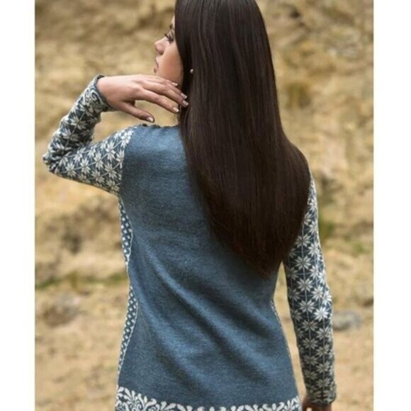 CLASSIC ALPACA | 100% Baby Alpaca Peruvian Highland Full-Zip Cardigan Sweater S - Picture 15 of 15